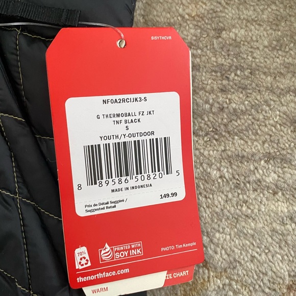 NWT THE NORTH FACE Youth Kids Thermoball Lightweight Jacket SIZE S (7-8) - Picture 8 of 8